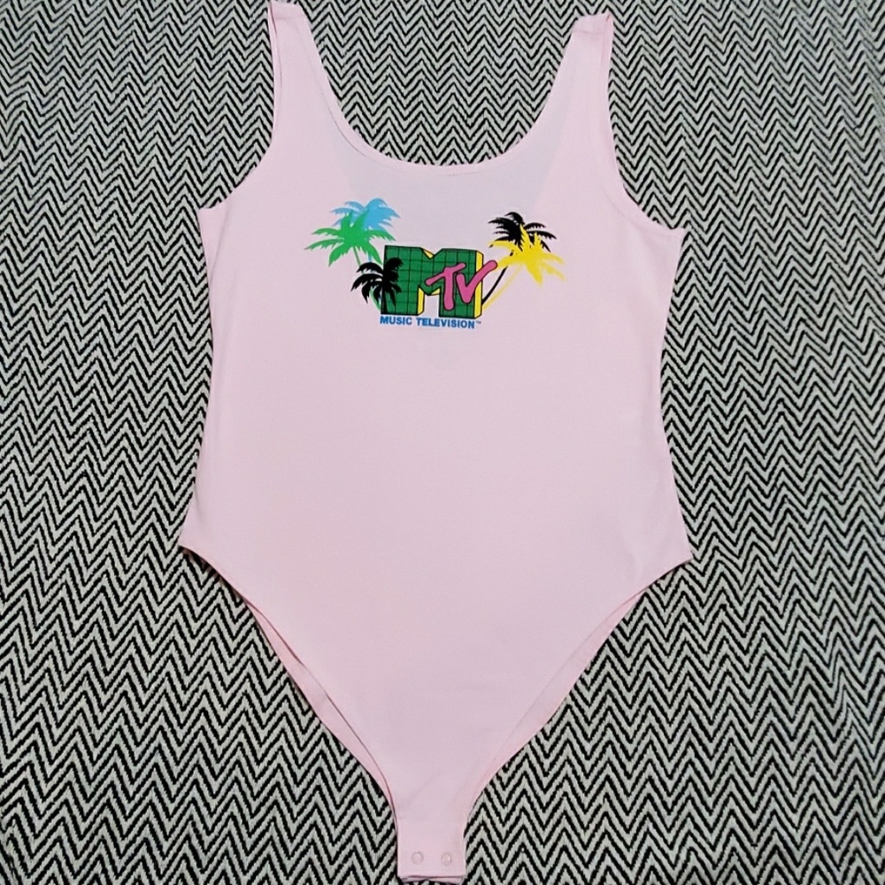 MTV pink leotard (L)